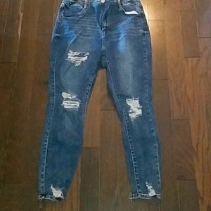 curvy, super-high waisted Jean's, size 14